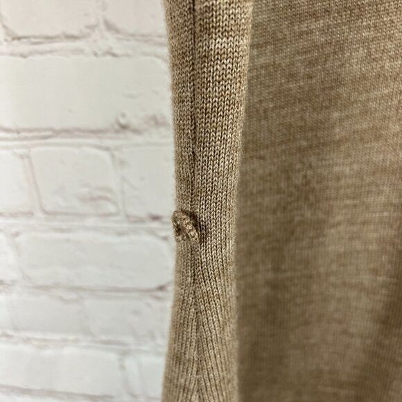 THE LIMITED beige wool blend knit bodycon shawl V-neck size S - Picture 8 of 8